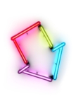 3D Arrow Neon LIghts Advertising Illustration