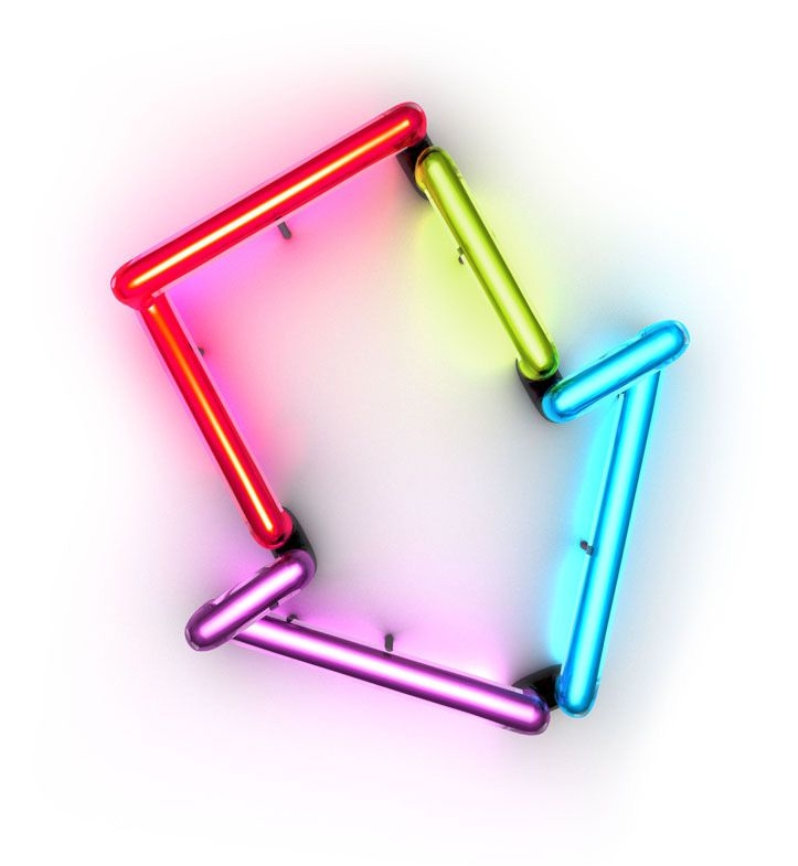 3D Arrow Neon LIghts Advertising Illustration