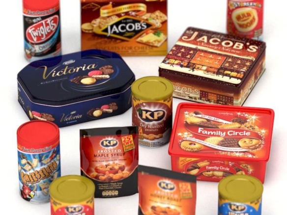 3D Assorted Snack Product Packaging Advertising Illustration