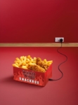 3D Food Wicked Wings Chicken and Chips Advertising Illustration