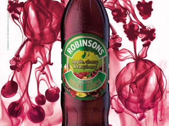 3D Liquids Robinsons Fruit Juice Drinks Bottles Product Illustration