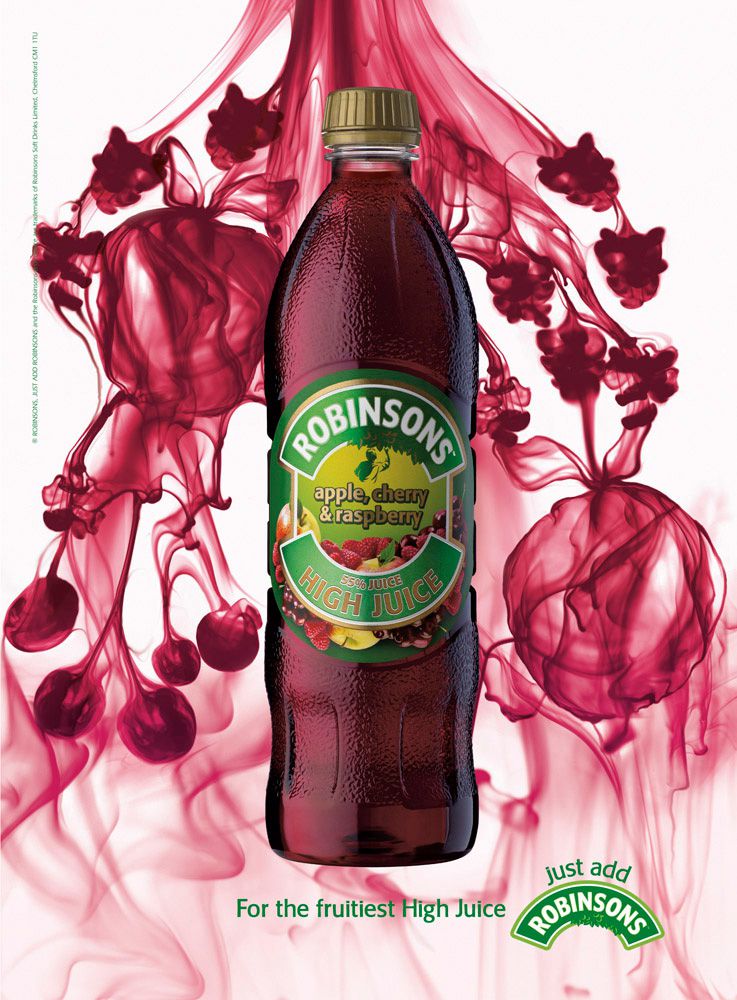 3D Liquids Robinsons Fruit Juice Drinks Bottles Product Illustration