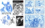 2D Assassins Creed Character Storyboard Illustration