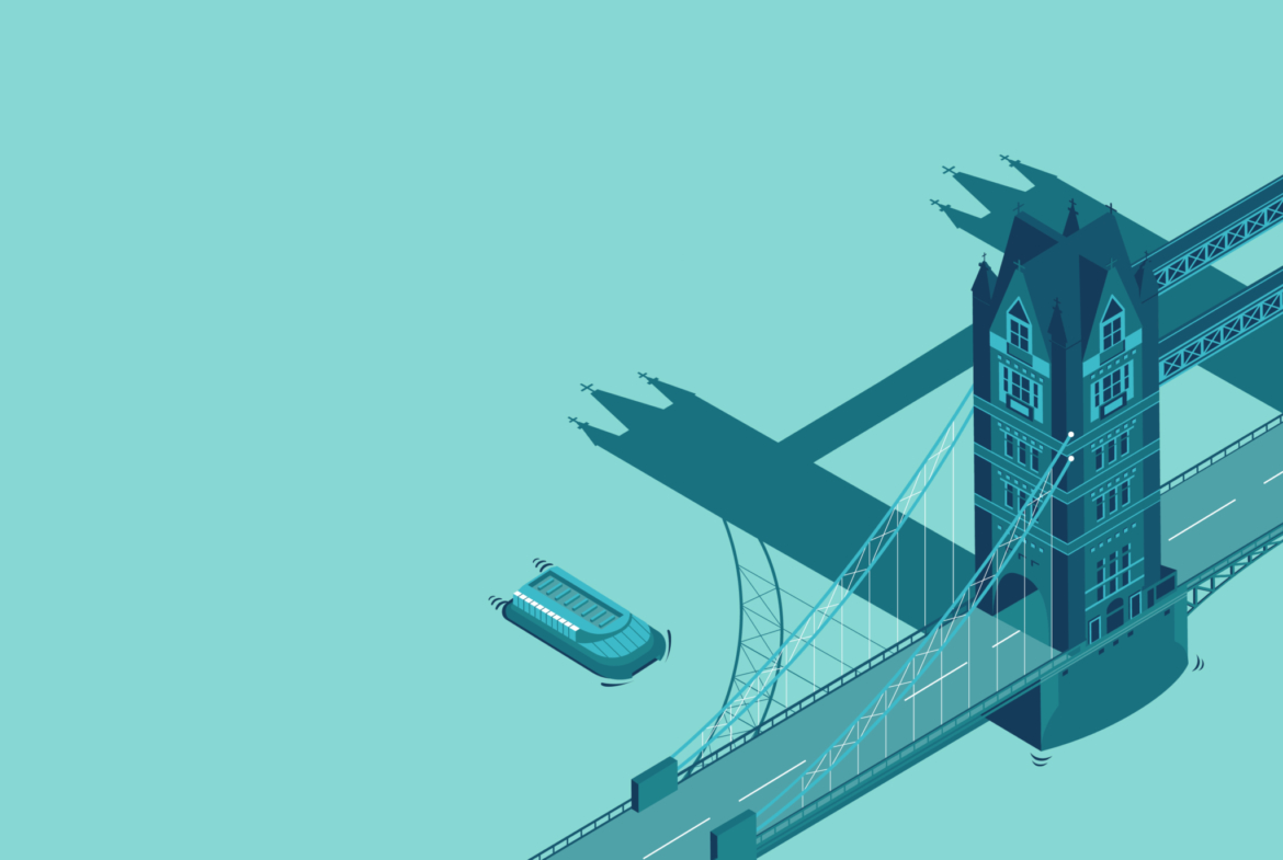 Tower Bridge 2D Vector Illustration