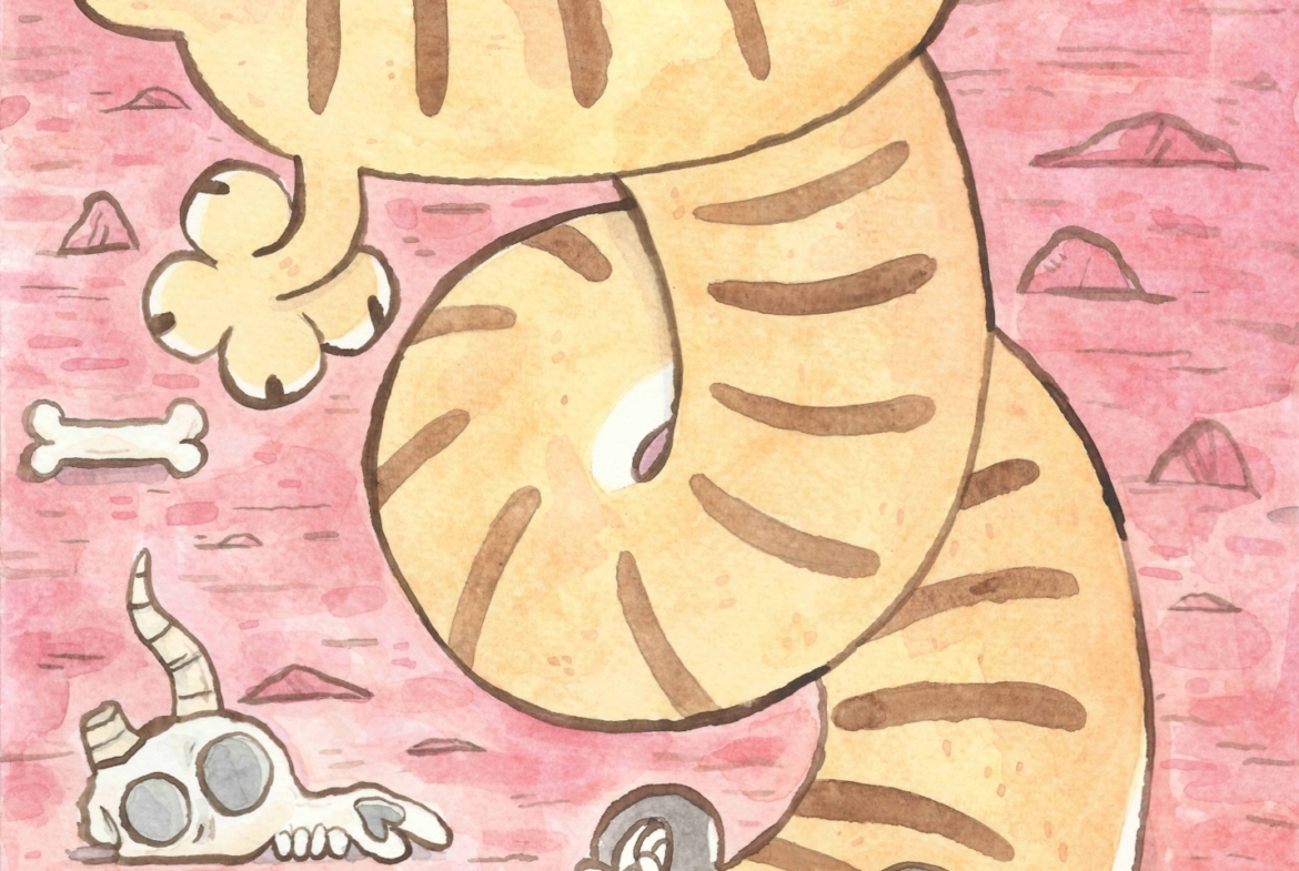 2D Bendy Tiger Cartoon Illustration