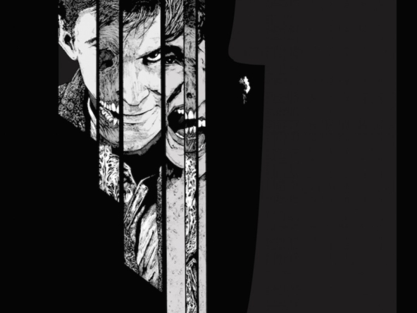 2D Black and White Psycho Illustration - Illustration Agent Website