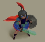 2D Gladiator Character Illustration