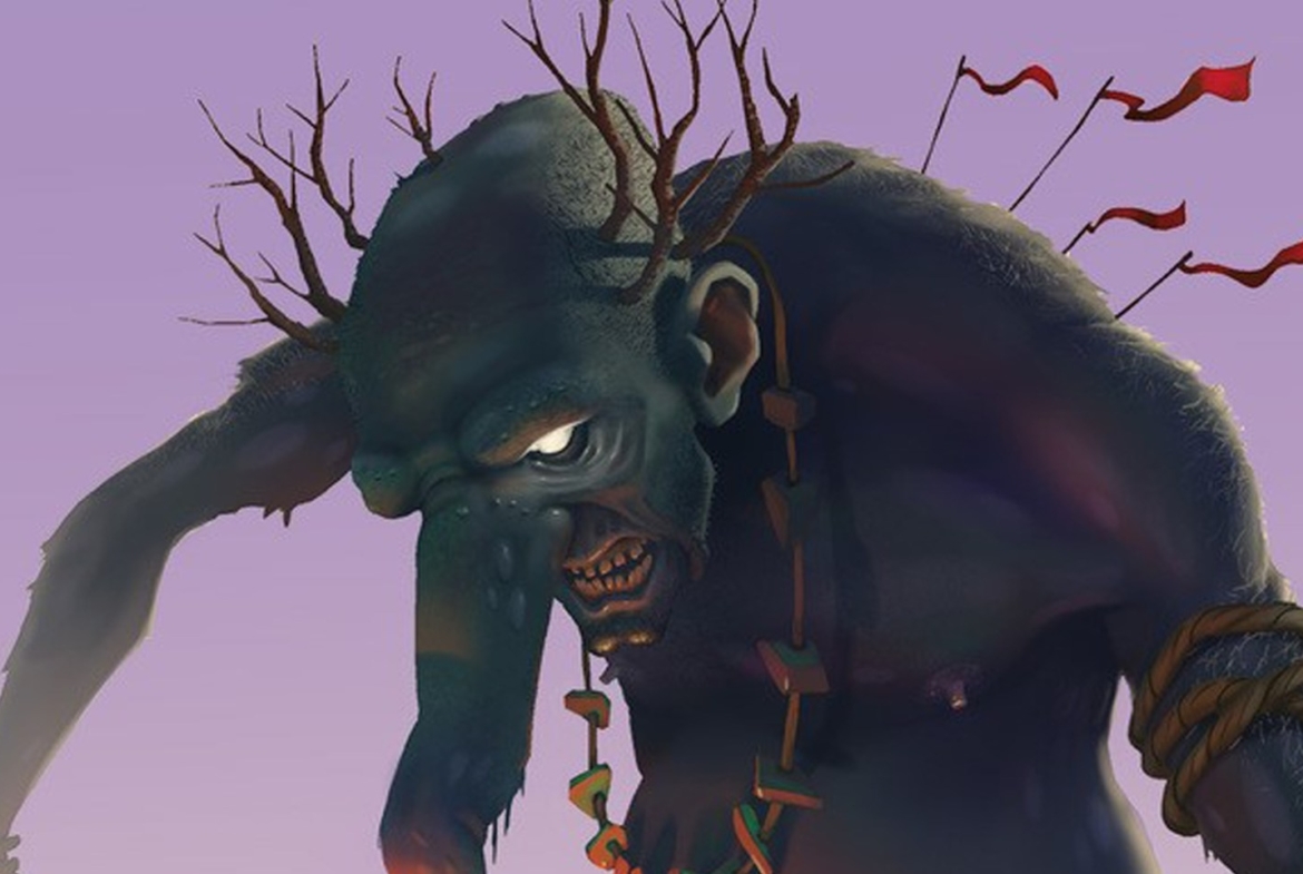 2D Norweigan Troll Cartoon Illustration