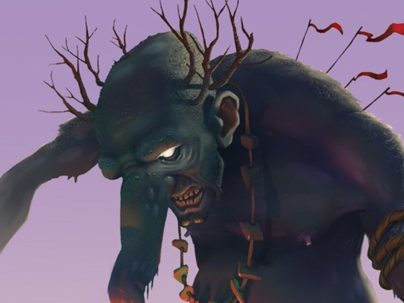 2D Norweigan Troll Cartoon Illustration