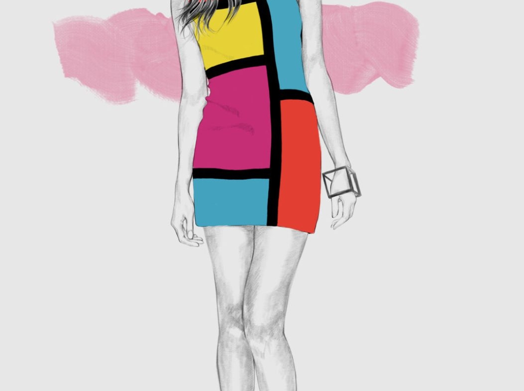2D Pop Art Dress Fashion illustration