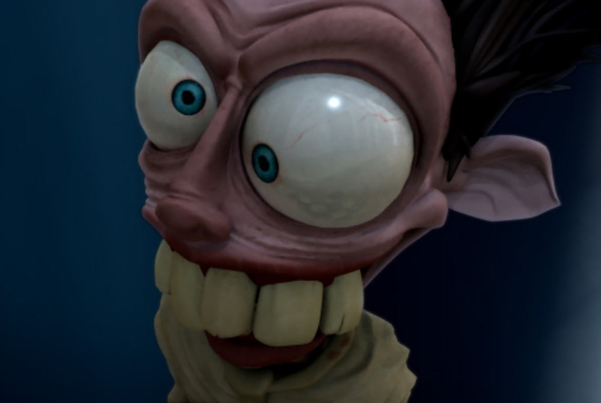 3D Crazy Man Character Illustration