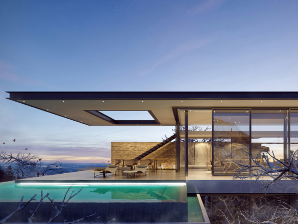 3D Modern Contemporary Home Architecture Illustration