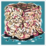 2D Graffiti Style Naked Female Illustration