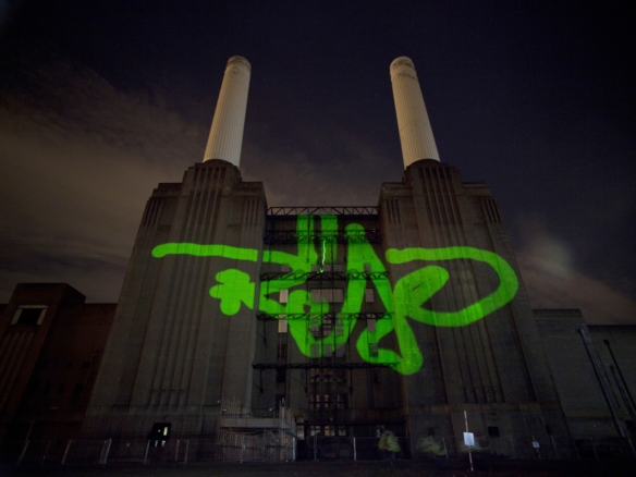 2D Graffiti tag Projection Mapping