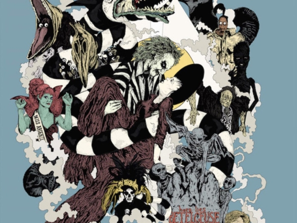 2D Graphic Collage Beetlejuice Movie Digital Illustration