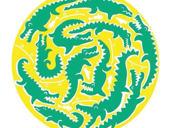 2D Graphic Crocodiles Digital Illustration