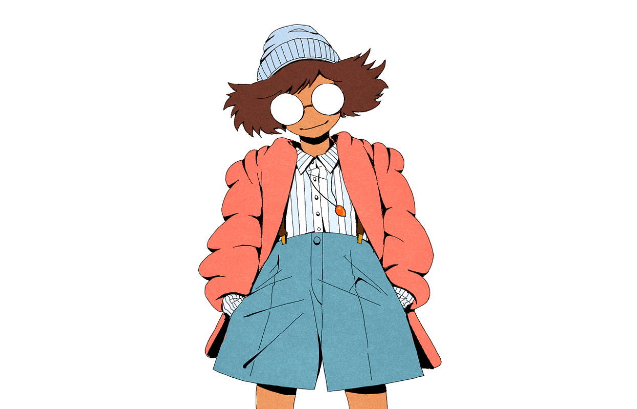 2D Hipster Outfit Fashion Illustration