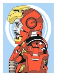 2D Iron Man Superhero Character Graphic Digital Illustration
