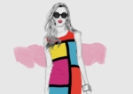 2D Pop Art Dress Fashion illustration
