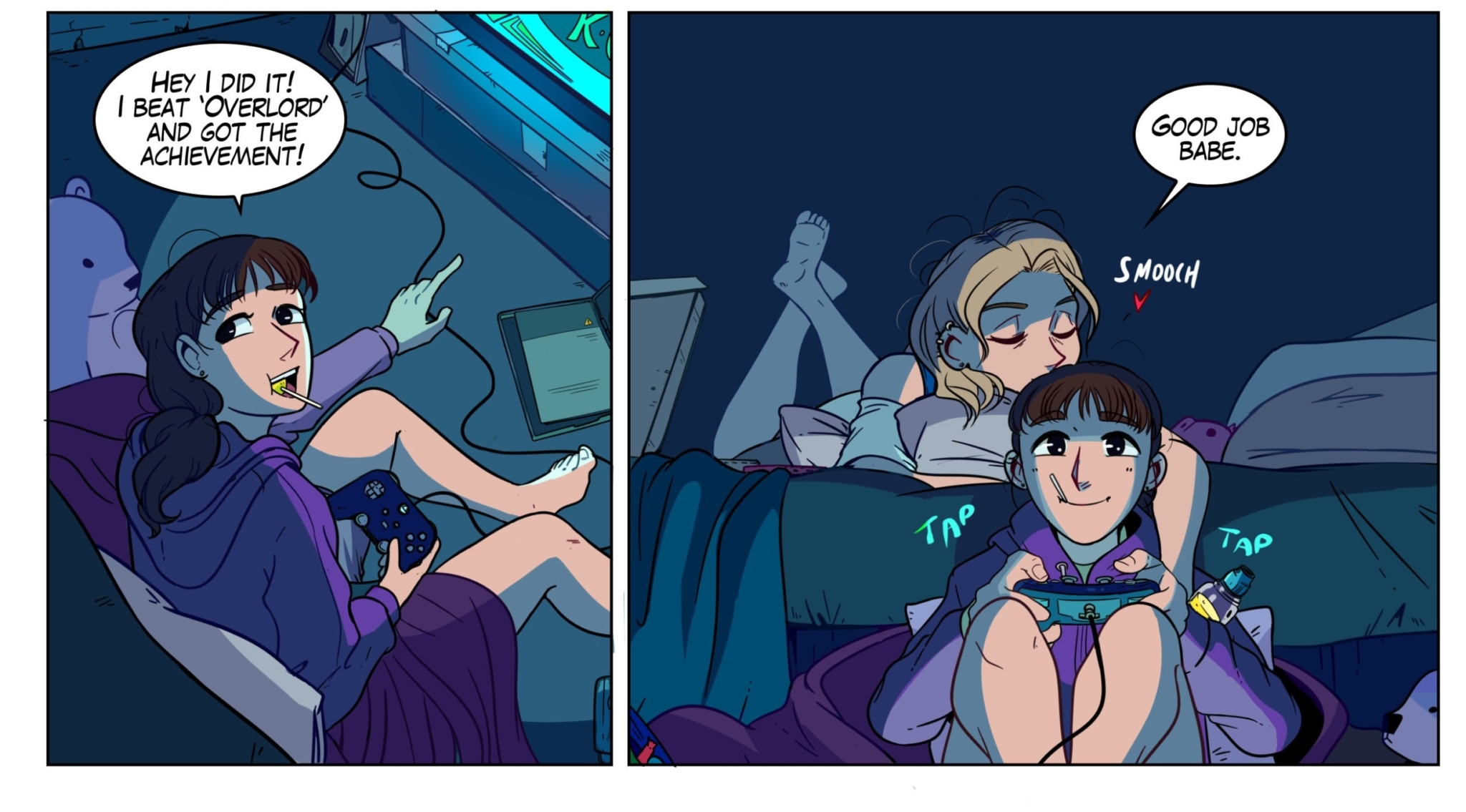 2D Web To Go Girls Night In Comic Illustration