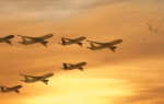 3D Aeroplane Migration Illustration Thumbnail