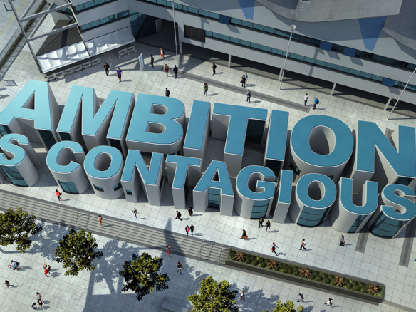 3D Ambition is Contagious Building Illustration Thumbnail