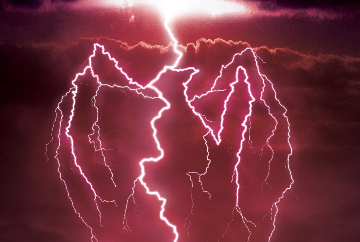 3D Bacardi Lightning Strike Advertisement Illustration Thumbnail