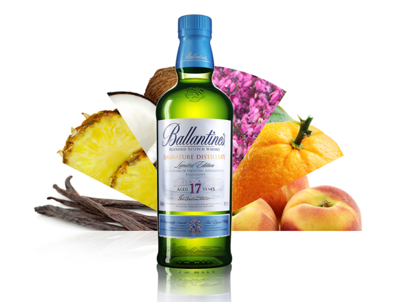 3D Ballantines Whisky Product Illustration Thumbnail