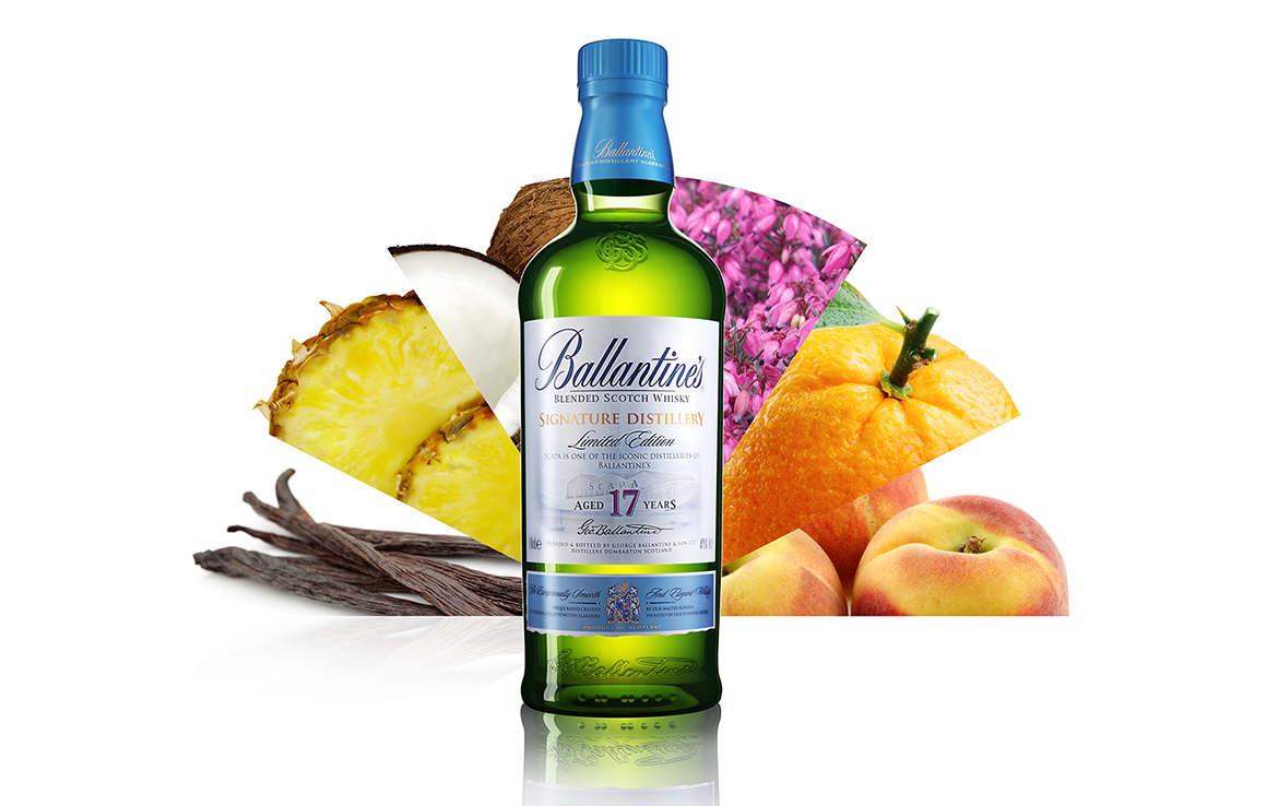 3D Ballantines Whisky Product Illustration Thumbnail