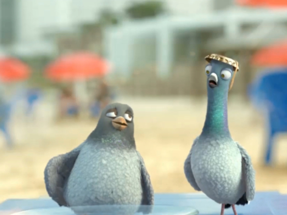 3D Birds on Holiday Cartoon Animation Thumbnail