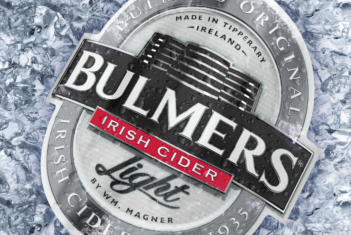 3D Bulmers Light Cider Logo On Ice Advertising Illustration
