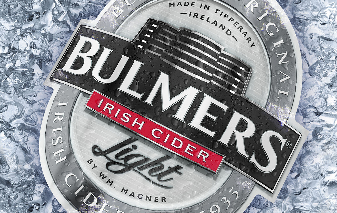 3D Bulmers Light Cider Logo on Ice Advertising Illustration