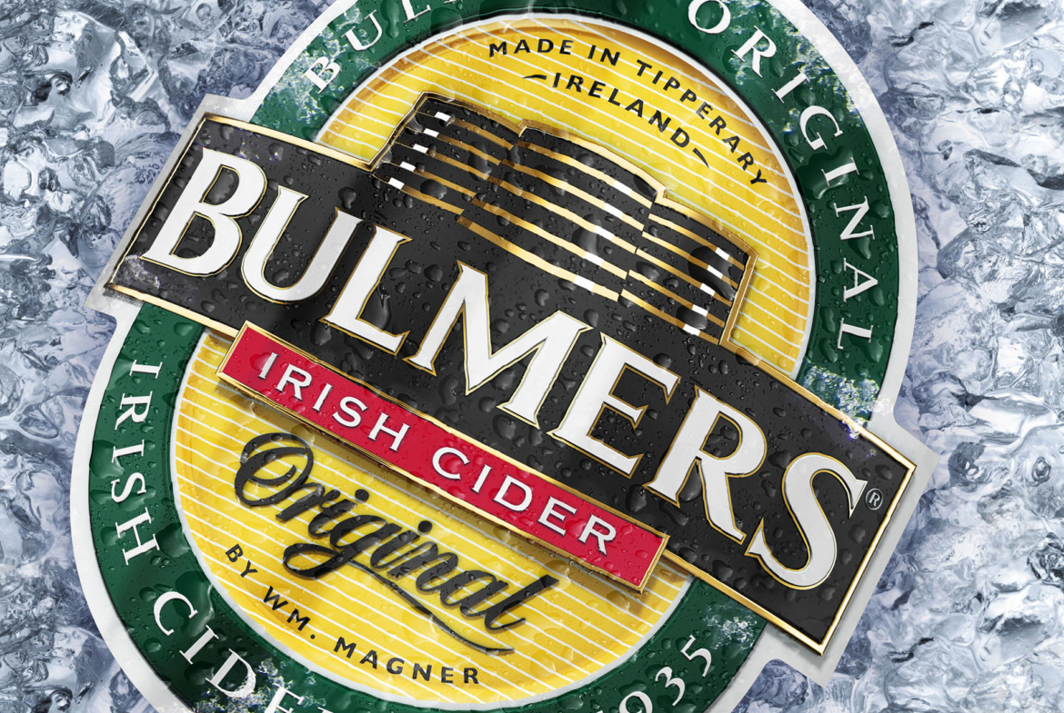 3D Bulmers Original Cider Logo On Ice Advertising Illustration