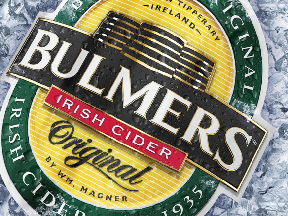3D Bulmers Original Cider Logo on Ice Advertising Illustration