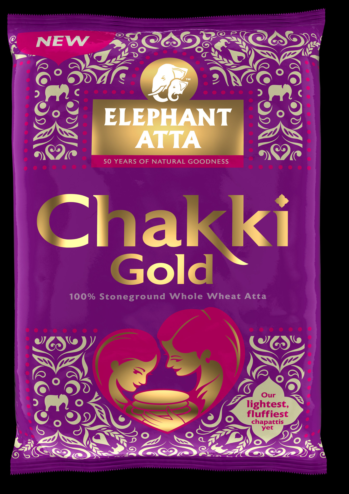 3D Chakki gold Packaging Illustration