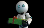 3D Christmas Robot Character Illustration Thumbnail