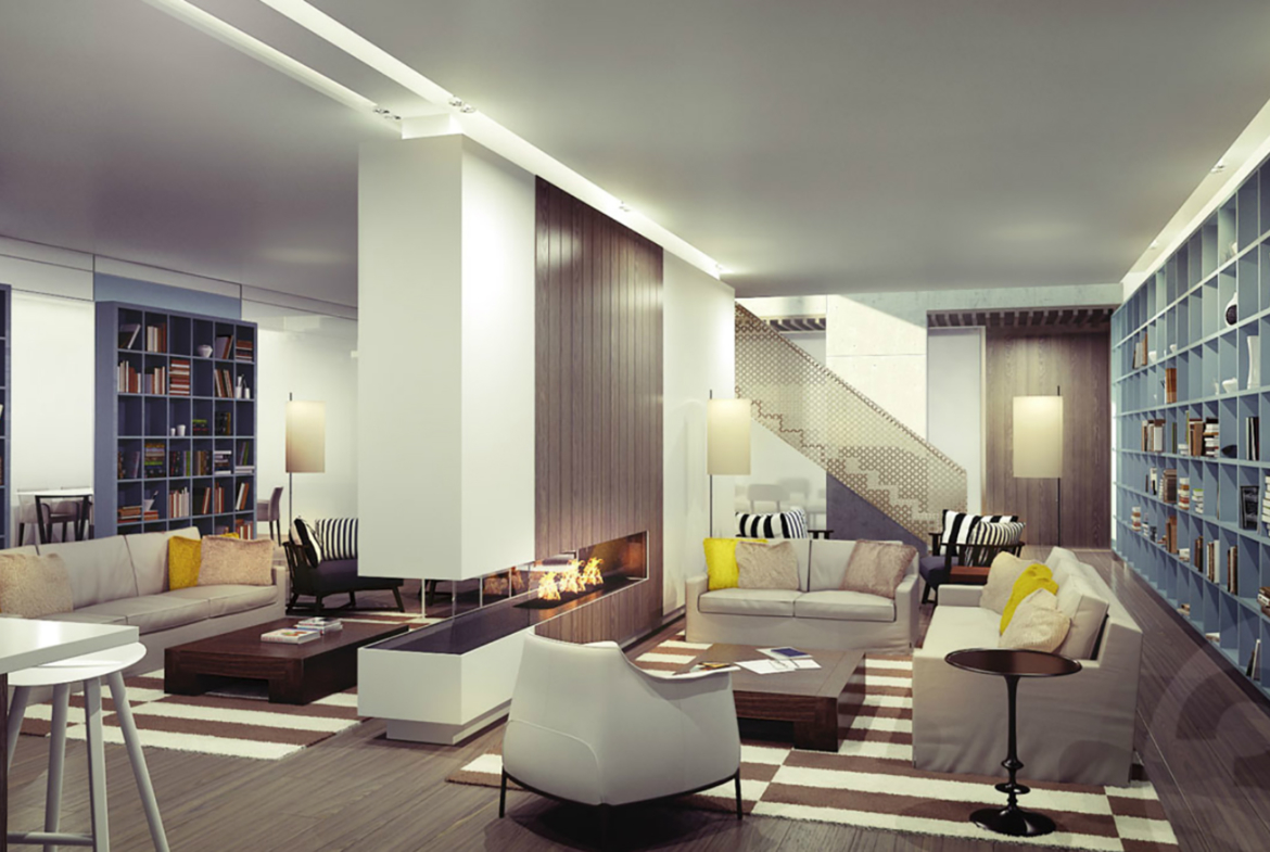 3D Contemporary Living room Illustration
