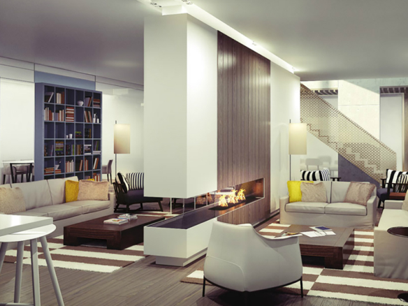 3D Contemporary Living room Illustration Thumbnail