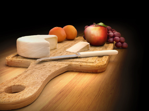 3D Fruit and Cheese Board Food Illustration Thumbnail