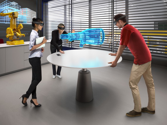 3D Futuristic Engineering Lab Visualization Illustration Thumbnail