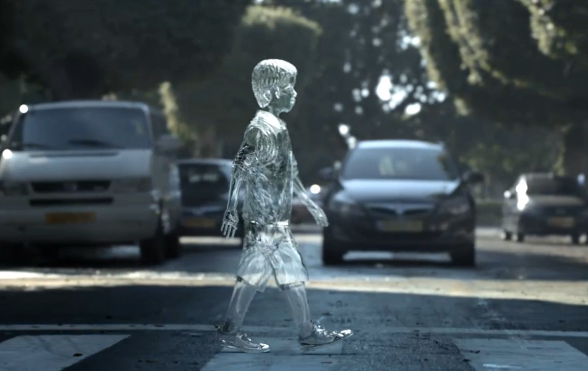 3D Glass Boy Road Safety Advertising Animation - Illustration Agent