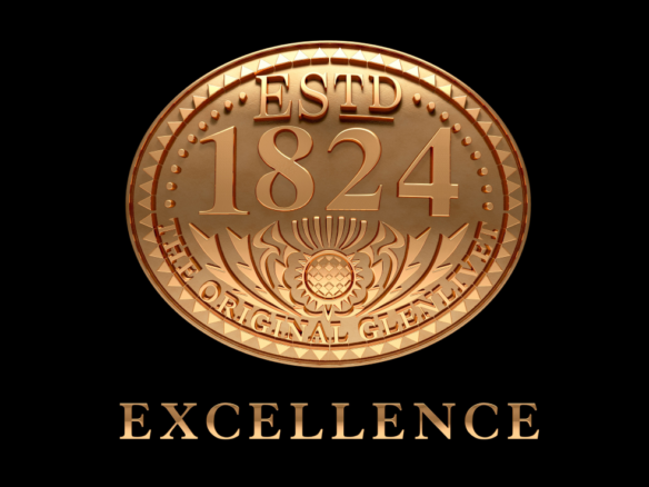 3D Glenlivit Gold Whisky Seal Illustration