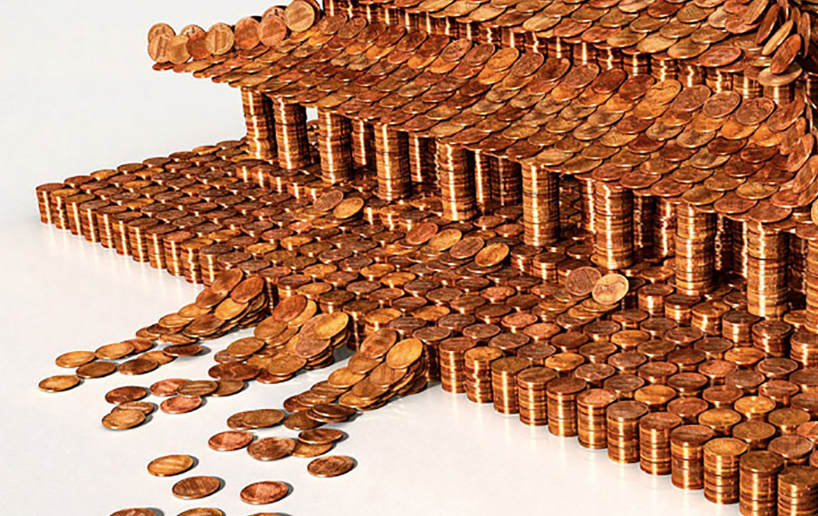 3D Japanese Temple of Coins Illustration Thumbnail