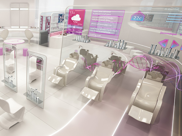 3D Loreal Beauty Studio Interior Architectual Illustration Thumbnail