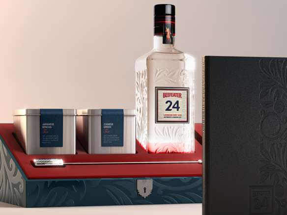 3D Luxury Beefeater Gin Product Collection Illustration Thumbnail