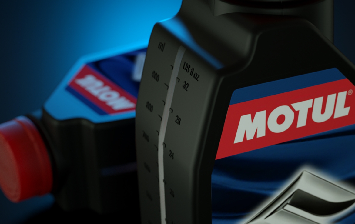 3D Motul Oil Bottle Illustration Thumbnail