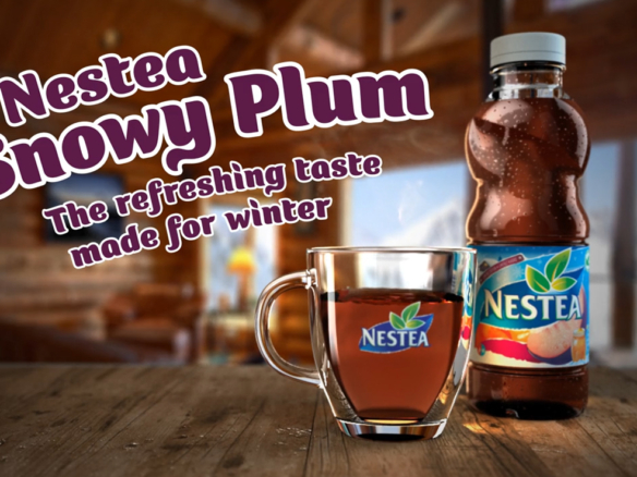 3D Nestea Winter Ice Tea Bottle Advertisement Animation Thumbnail