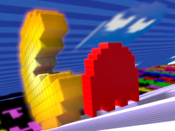 3D Pac-Man Video Game Advertising Illustration Thumbnail