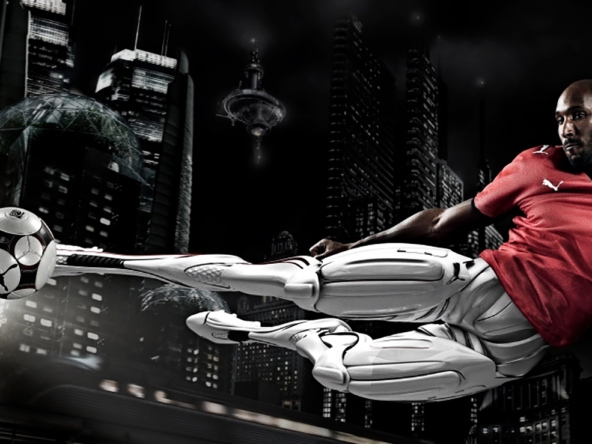 3D Puma Anelka Cyborg Footballer Illustration - Illustration Agent
