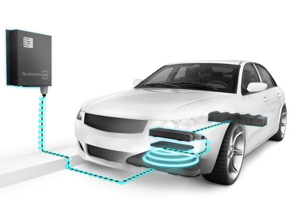 3D Quallcom Electric Car Charging Unit Illustration Thumbnail